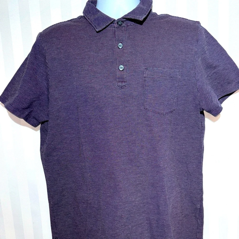 Banana Republic Performance Pique Polo‎ Men's Shirt Size Large Blue Red White